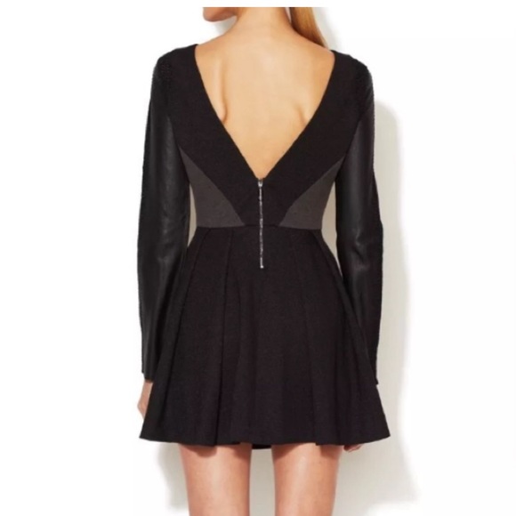 Stella & Jamie Rio leather and lace mini dress size large brand new - Picture 5 of 7